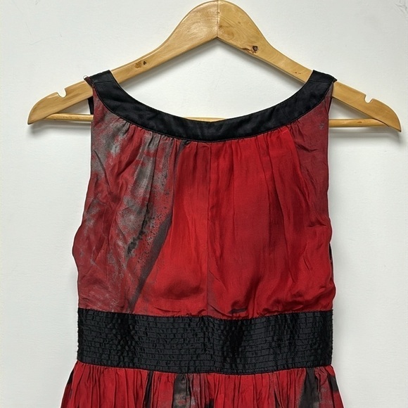 ZARA WOMAN gray sleeveless dress A-line skirt size S gray, black and red color - Picture 7 of 16